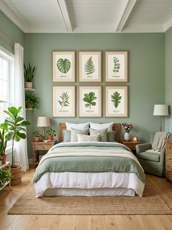 Botanical Wall Prints - 30 bedroom wall decor ideas