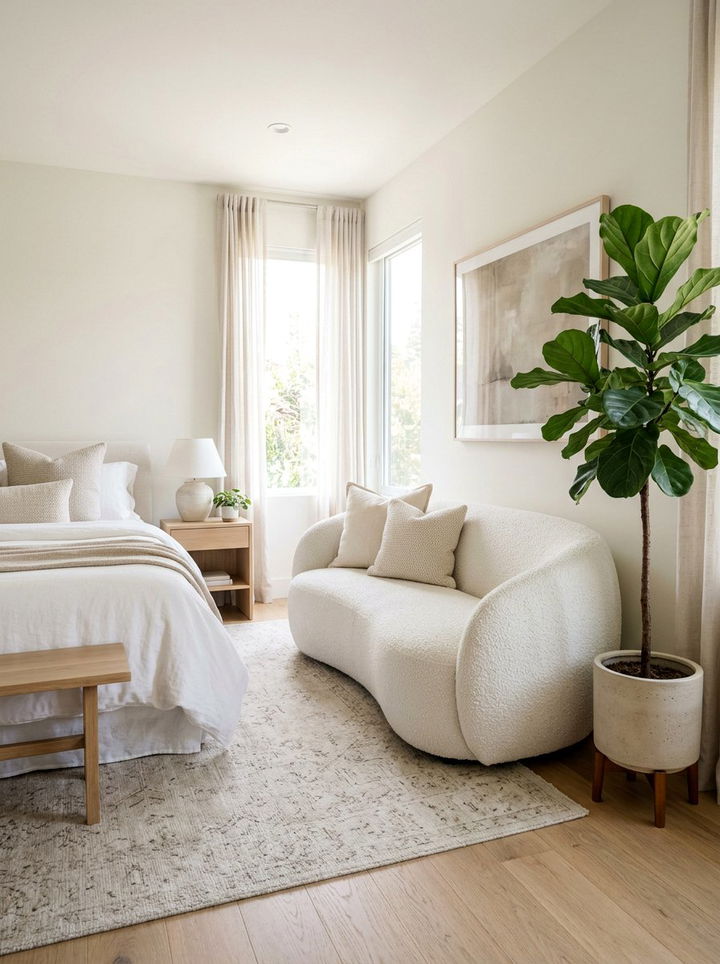 Boucle Bedroom Settee - 30 bedroom settees