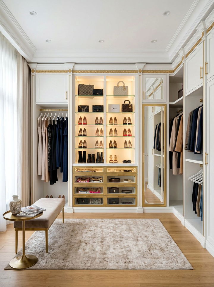Boutique Style Display Closet - 30 bedroom closet ideas