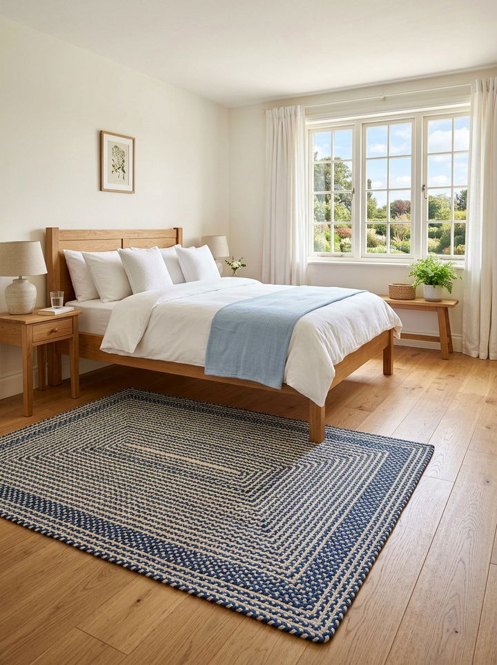 Braided Cotton Rug - 30 bedroom rug ideas