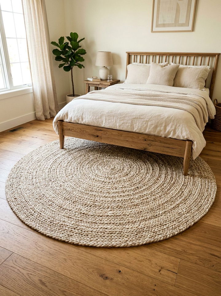 Braided Knit Rug Bedroom - 30 knitted bedroom ideas