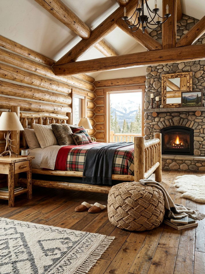 Braided rope pouf - 30 bedroom poufs