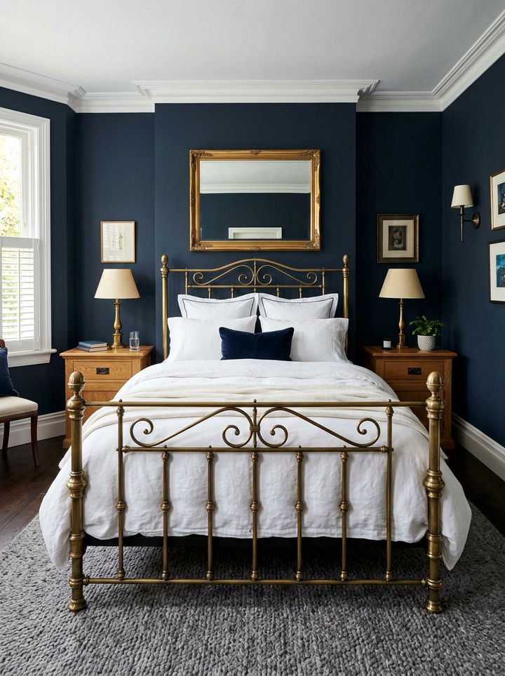 Brass Bed Frame - 30 brass accent bedroom ideas