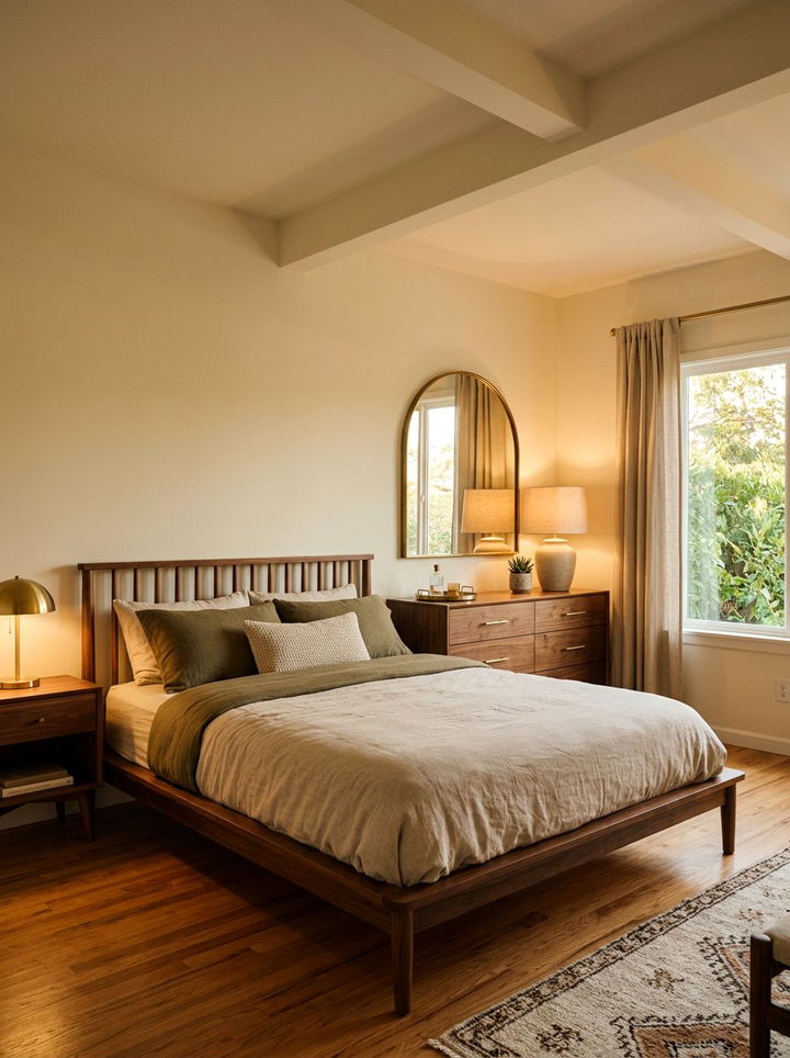 Brass Framed Mirror - 30 bedroom mirrors