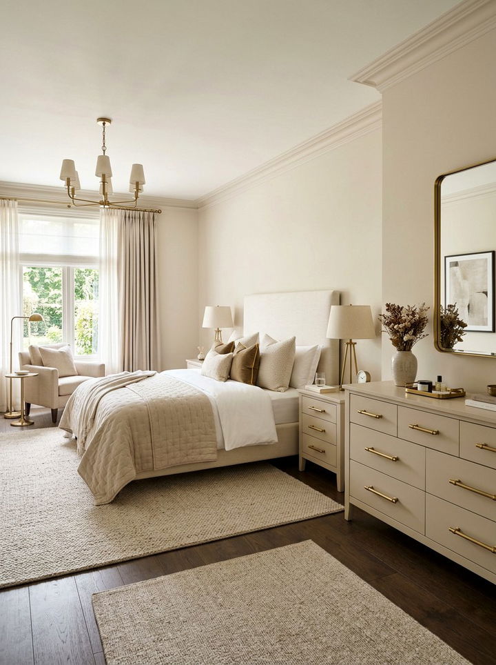 Brass Hardware Neutral Bedroom - 30 warm neutral bedroom ideas