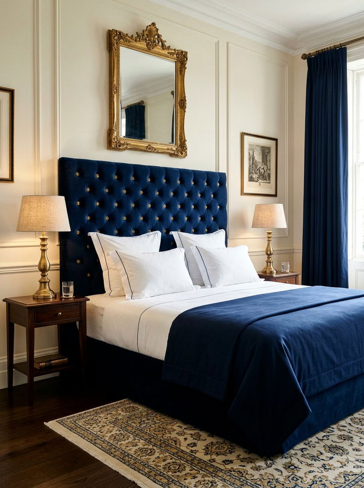 Brass Headboard Buttons - 30 brass accent bedroom ideas