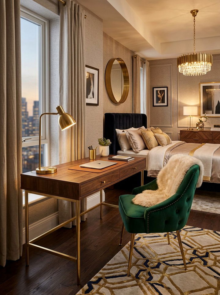 Brass Leg Desk - 30 bedroom writing desks