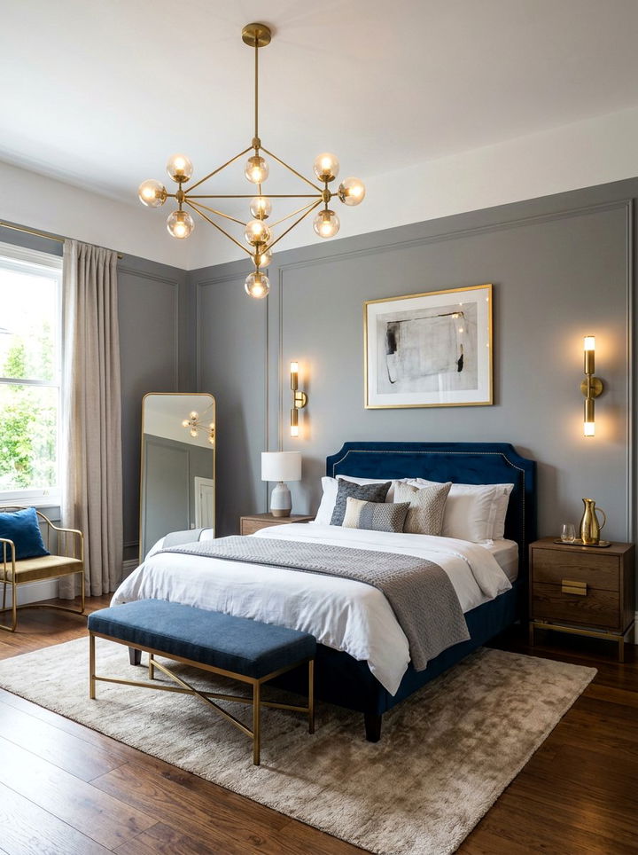 Brass Lighting Bedroom - 30 elegant bedroom ideas