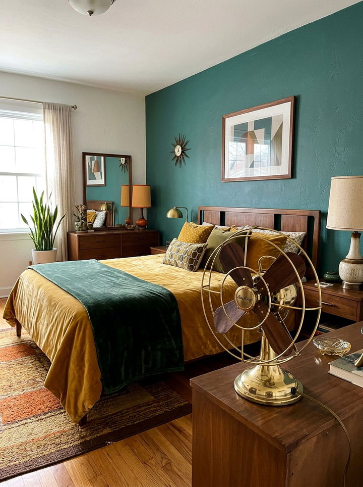 Brass Mid Century Fan - 30 bedroom ceiling fans