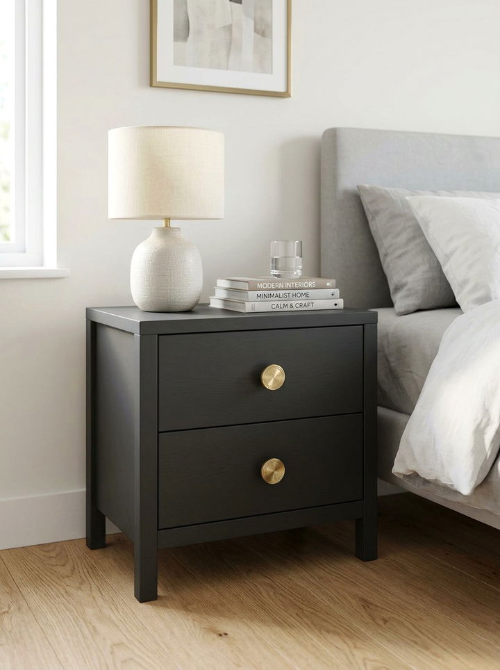 Brass Nightstand Knobs - 30 brass accent bedroom ideas