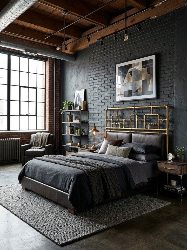 Brass Pipe Headboard Bedroom - 30 bedroom DIY headboard ideas