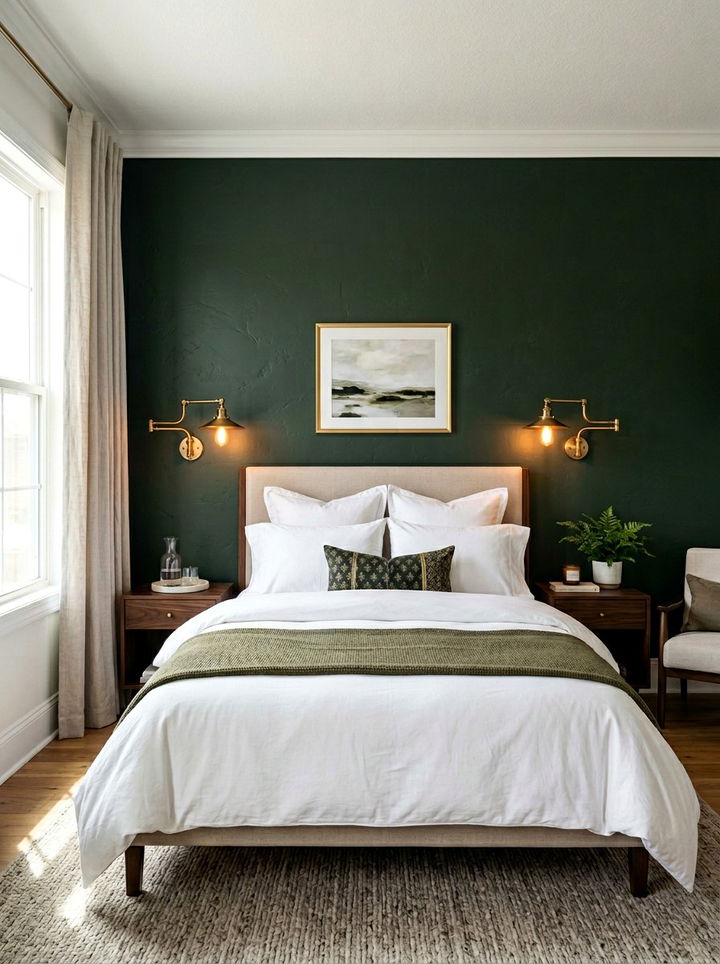 Brass Sconce Lighting - 30 thrifted bedroom ideas