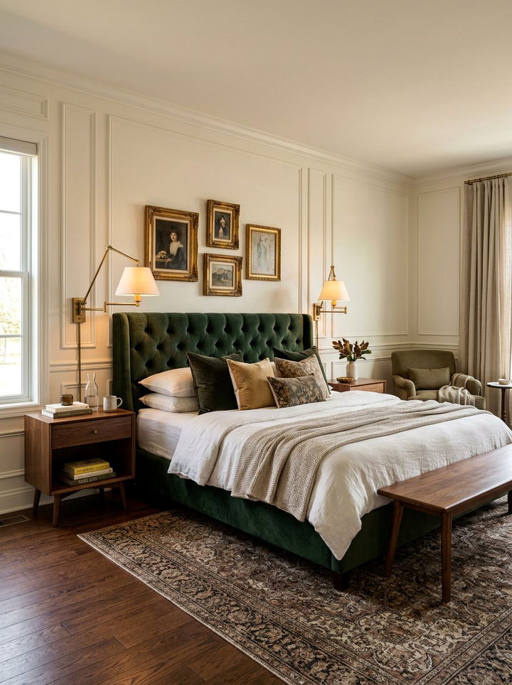 Brass Swing Arm Sconce - 30 bedroom accent lighting ideas