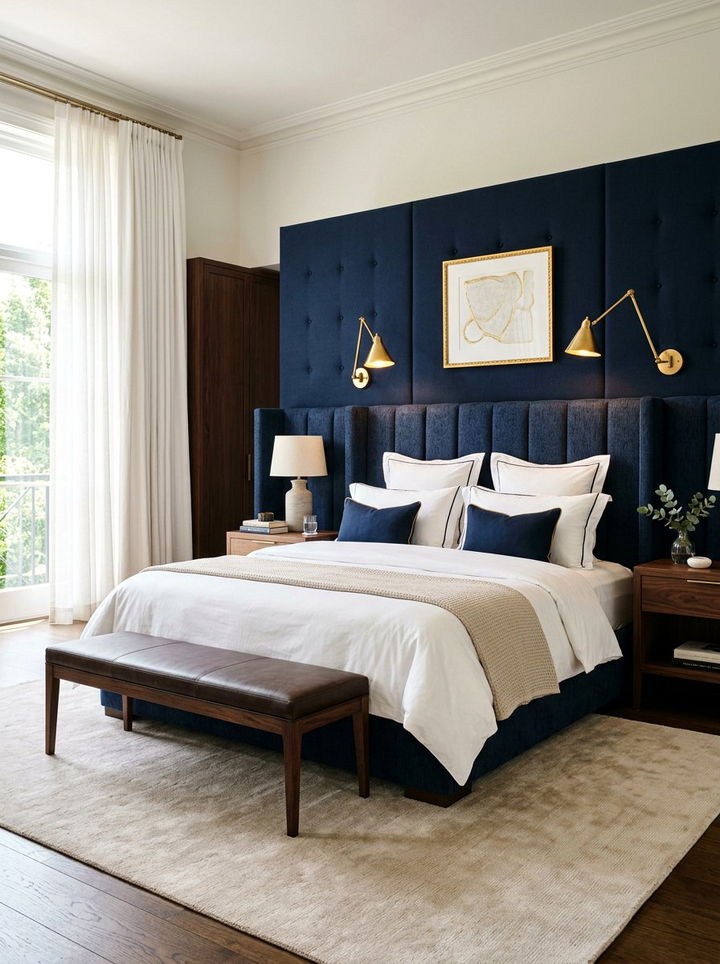 Brass swing arm bedroom sconce - 30 bedroom sconces