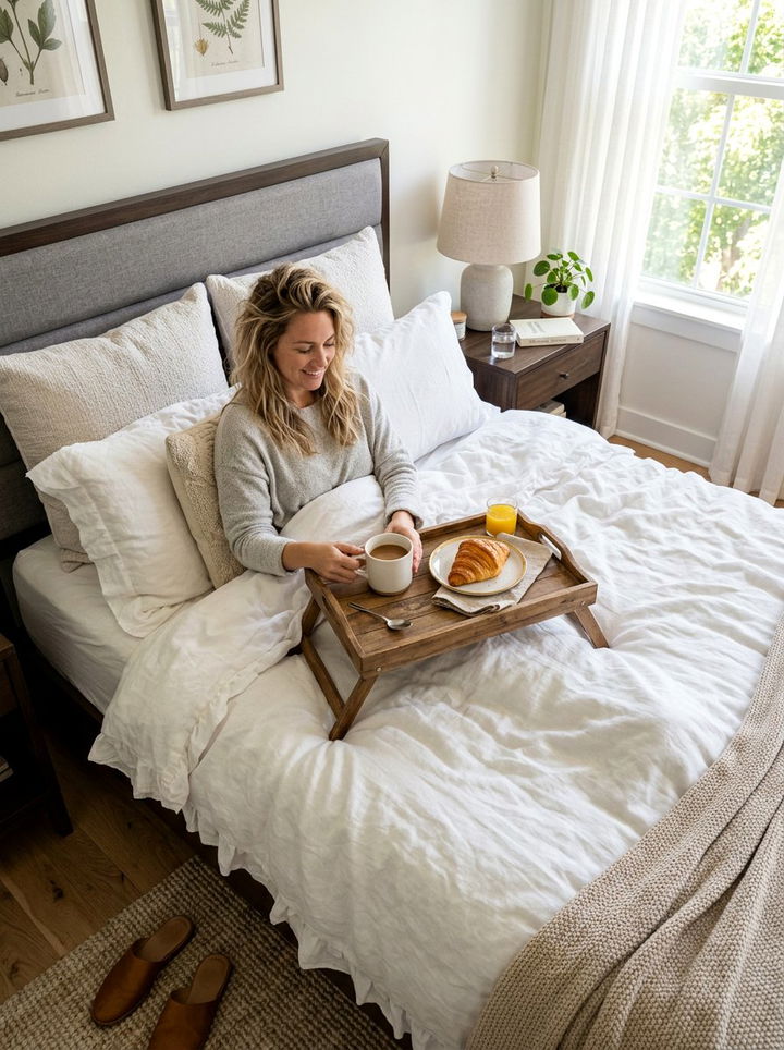 Breakfast In Bed - 30 bedroom photography ideas