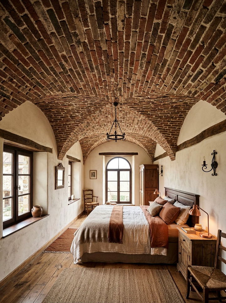 Brick Ceiling - 30 bedroom ceiling designs