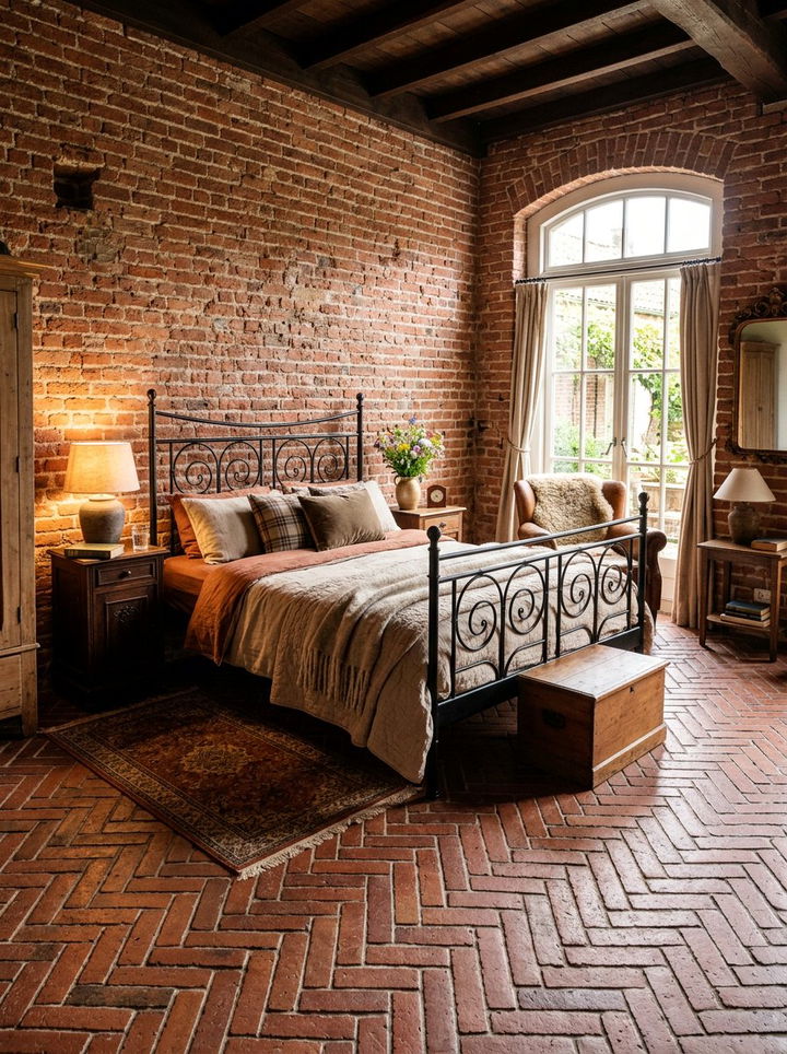 Brick Floor Bedroom - 30 bedroom floor ideas