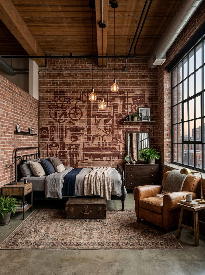 Brick Wall Stencil - 30 bedroom wall stencils