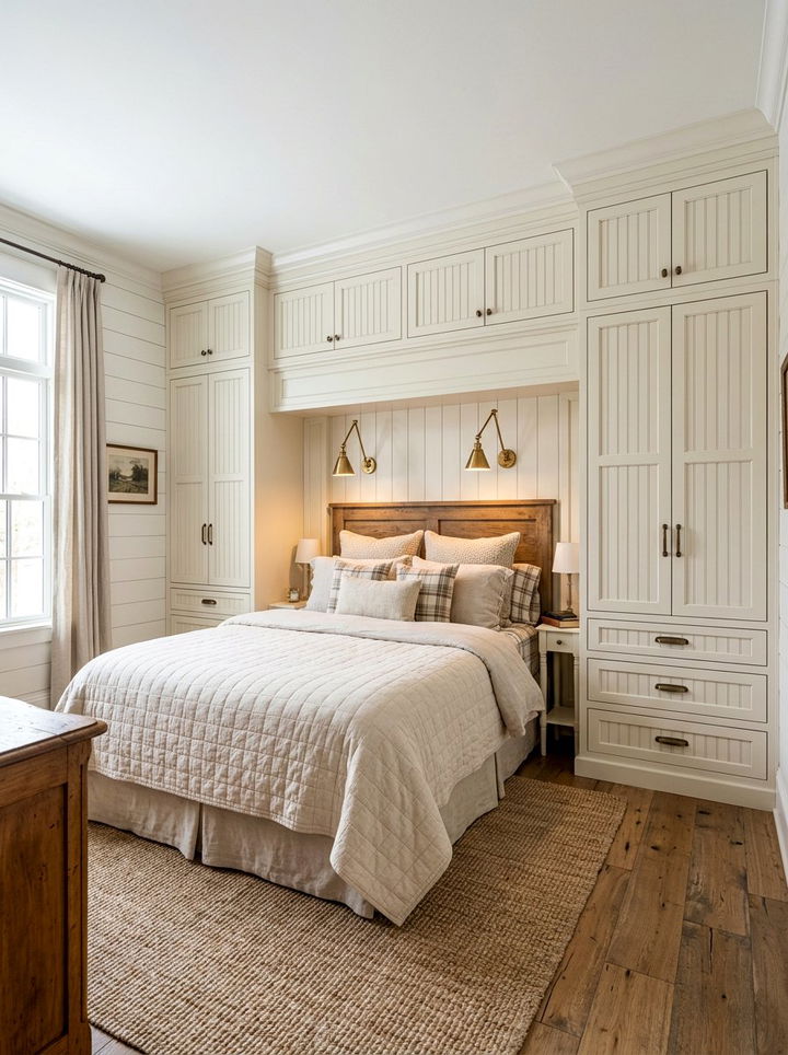 Bridge Cabinet Over Bed - 30 bedroom built-in storage ideas