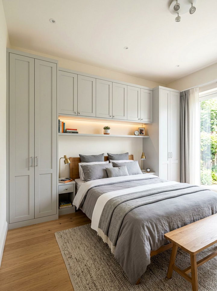 Bridge Cabinet Storage - 30 bedroom multi-functional ideas