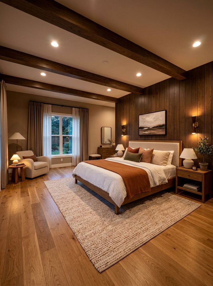 Bright Brown Lighting Layout - 30 warm brown bedroom ideas