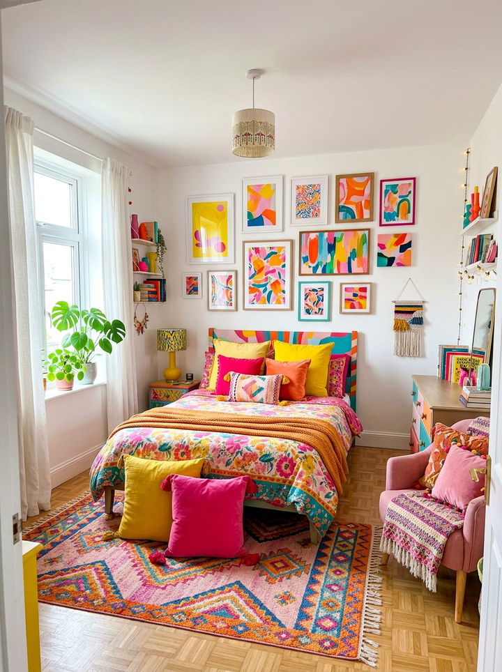 Bright Colorful Bedroom - 30 easy bedroom ideas