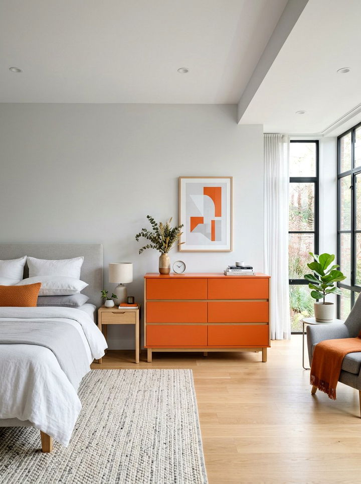 Bright Orange Furniture - 30 bright orange bedroom ideas