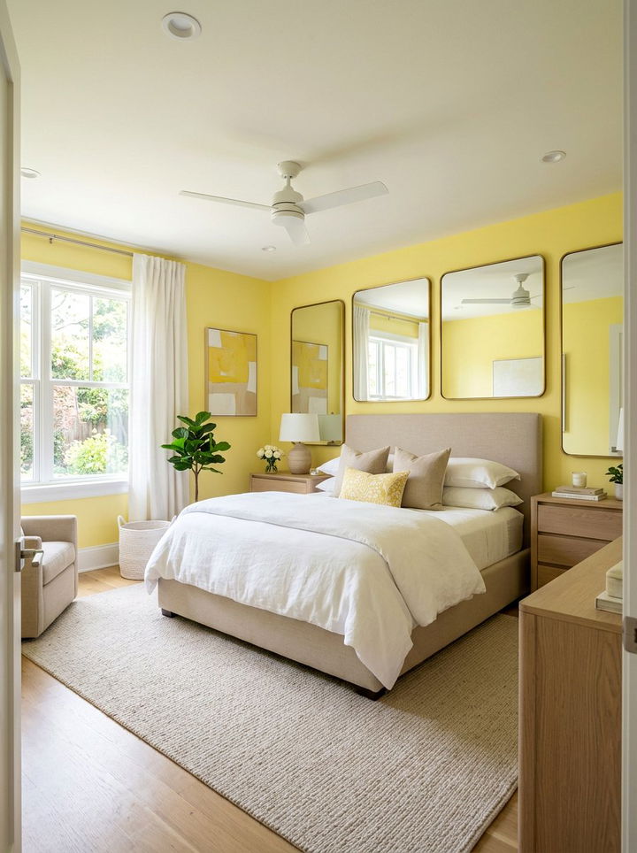 Bright Yellow Bedroom - 30 pale yellow bedroom ideas