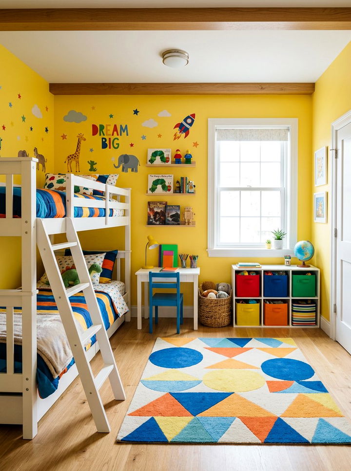Bright Yellow Kids Bedroom Walls - 30 bedroom yellow walls