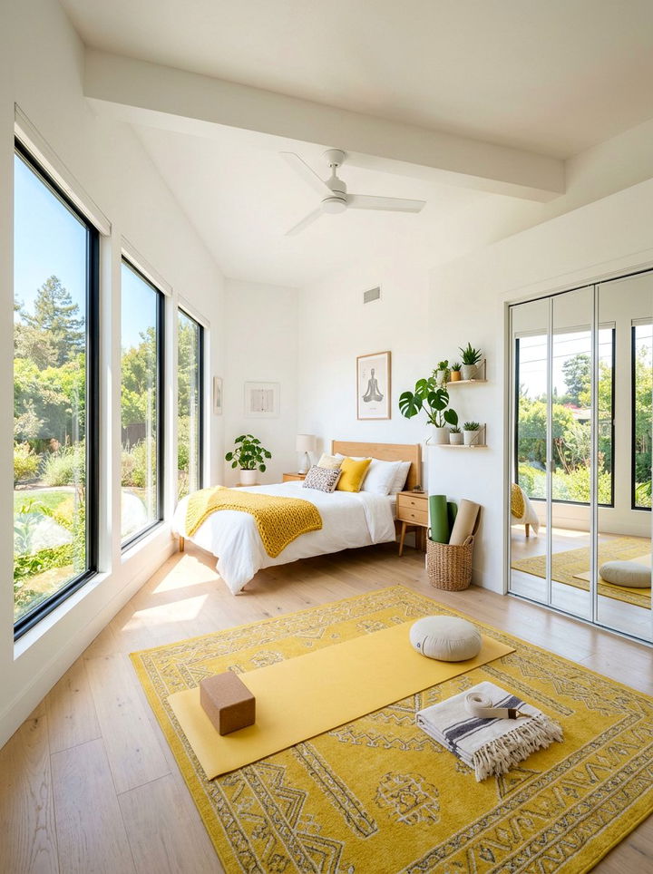 Bright Yoga Bedroom - 30 yoga bedroom ideas