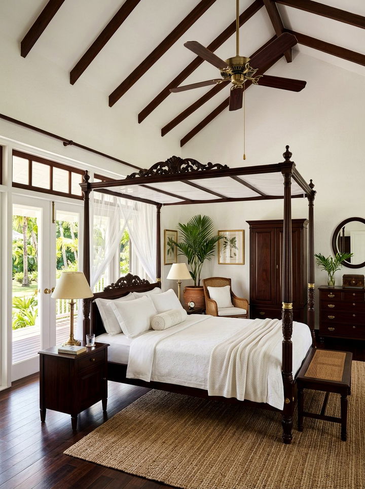 British Colonial Bedroom - 30 Caribbean bedroom ideas