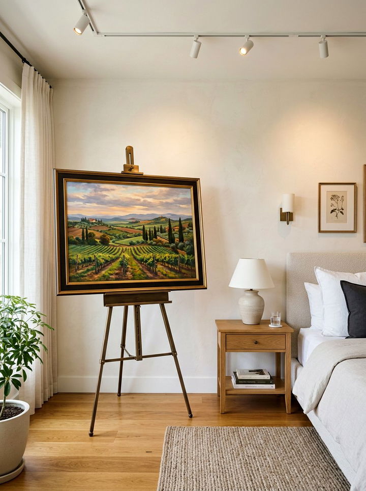 Bronze Art Display - 30 bronze accent bedroom ideas