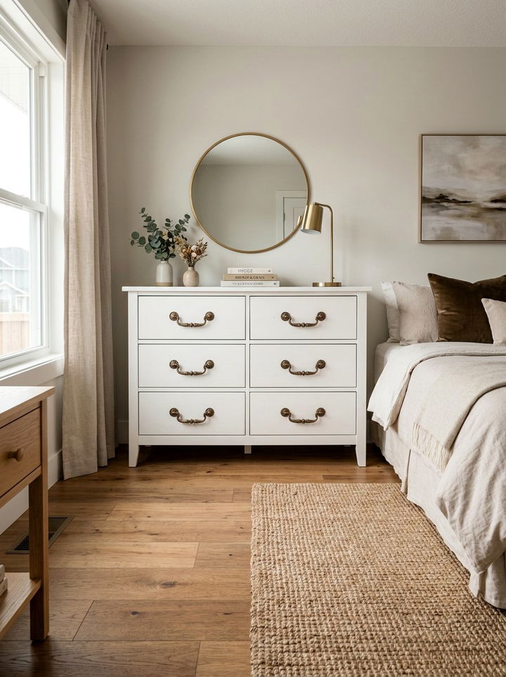 Bronze Cabinet Hardware - 30 warm toned bedroom ideas