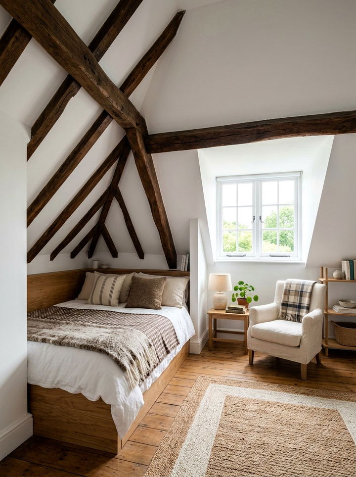 Brown And White Attic Bedroom - 30 brown and white bedroom ideas