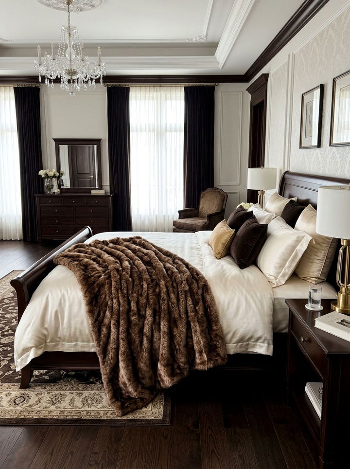 Brown Faux Fur Fleece Blanket - 30 bedroom fleece blankets