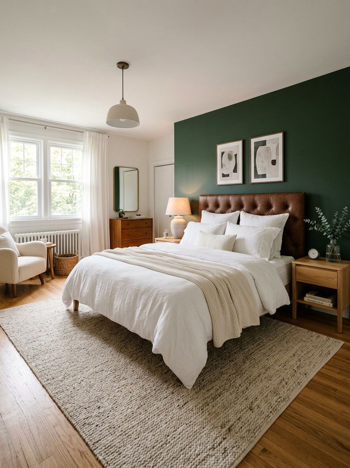 Brown Leather Headboard - 30 bedroom leather headboards