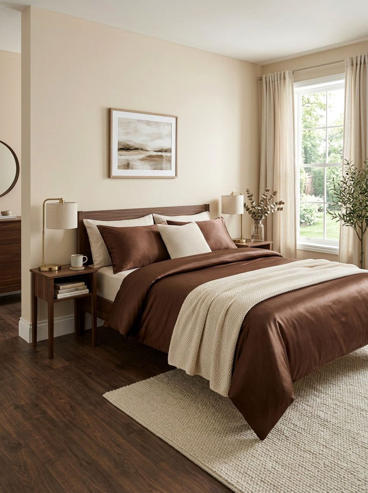 Brown Satin Bedding - 30 bedroom satin bedding ideas