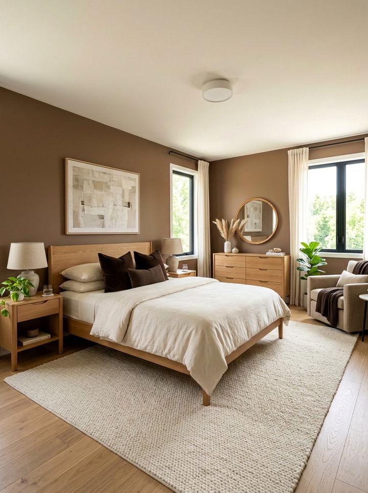 Brown and cream bedroom - 30 chocolate bedroom ideas