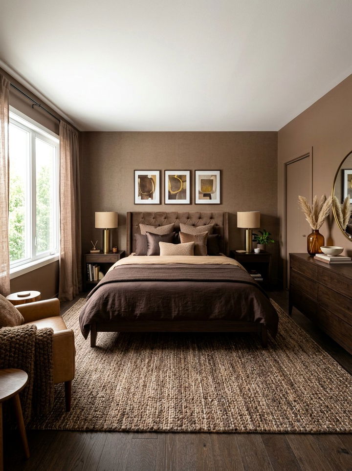 Brown monochromatic bedroom - 30 chocolate bedroom ideas