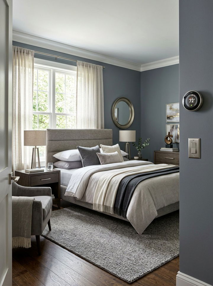 Brushed Metal Thermostat - 30 bedroom thermostats