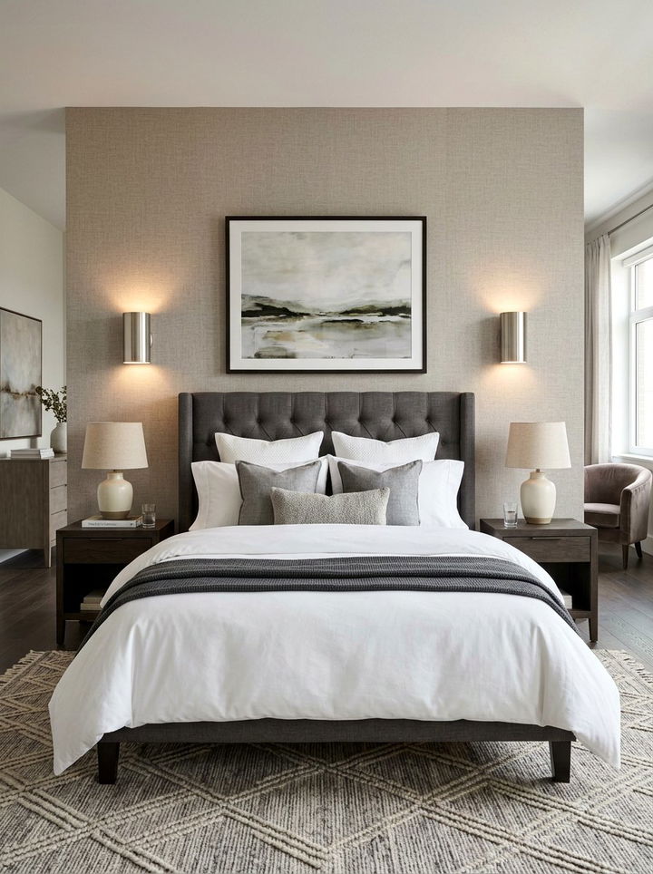 Brushed Silver Sconces - 30 silver accent bedroom ideas
