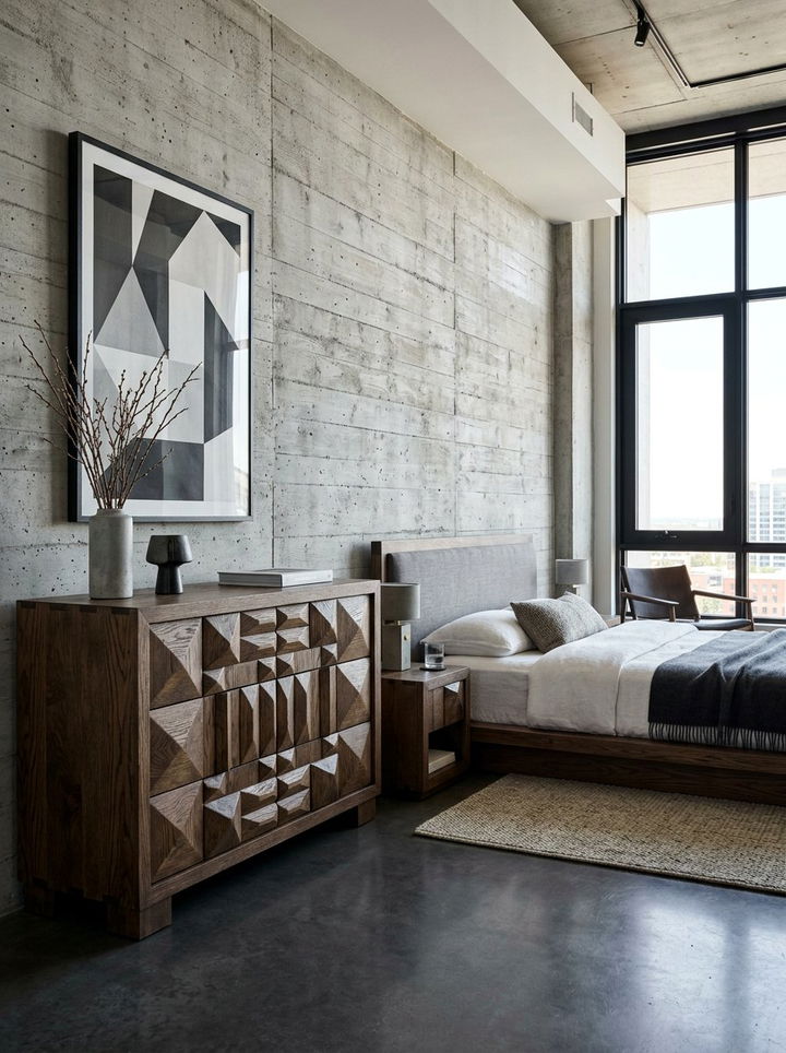 Brutalist Wood Dresser - 30 bedroom vintage dressers