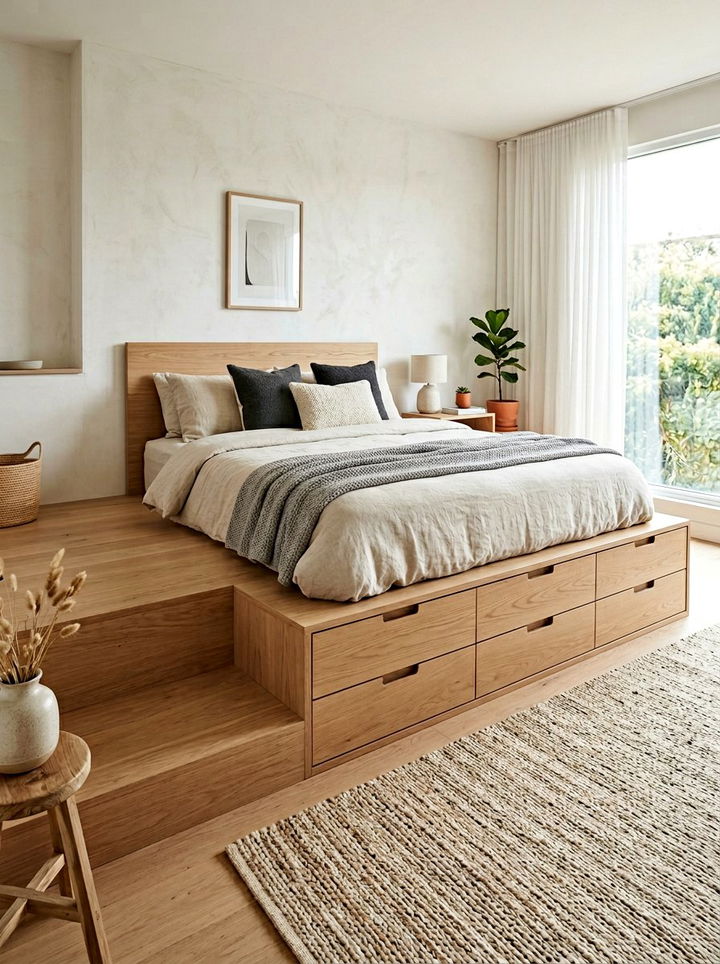 Built In Bed Platform With Drawers - 30 bedroom built-in ideas
