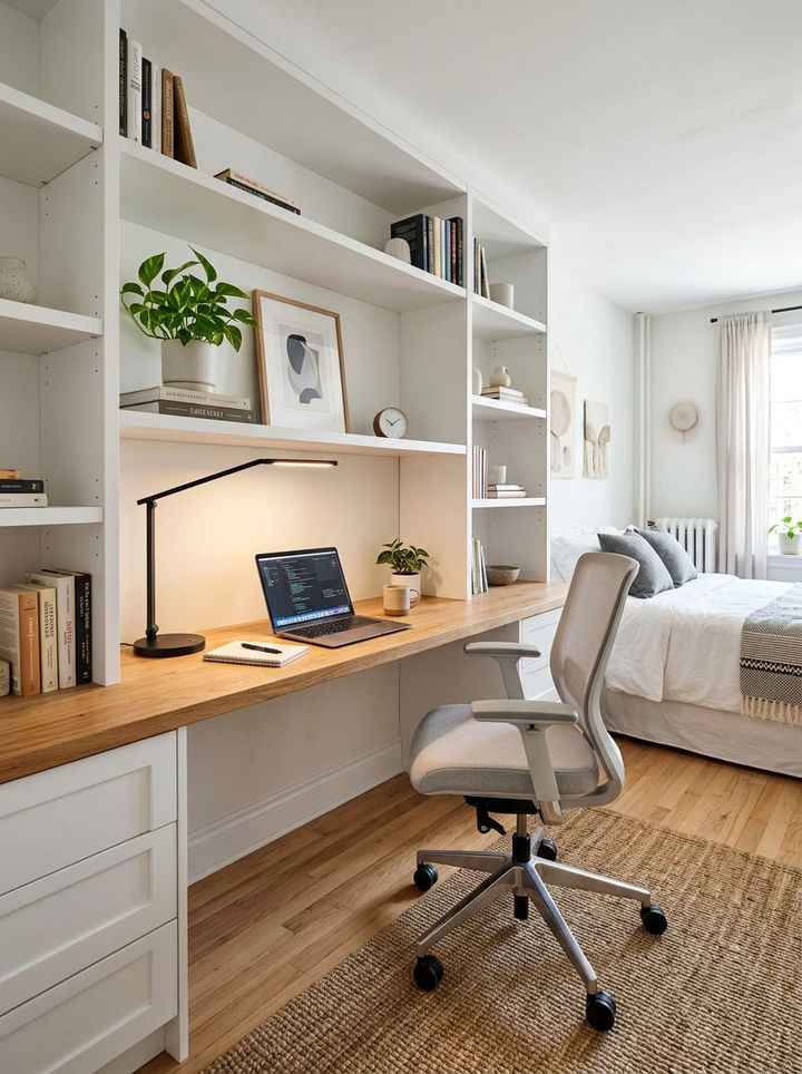 Built In Bedroom Desk Shelves - 30 bedroom built-in shelves