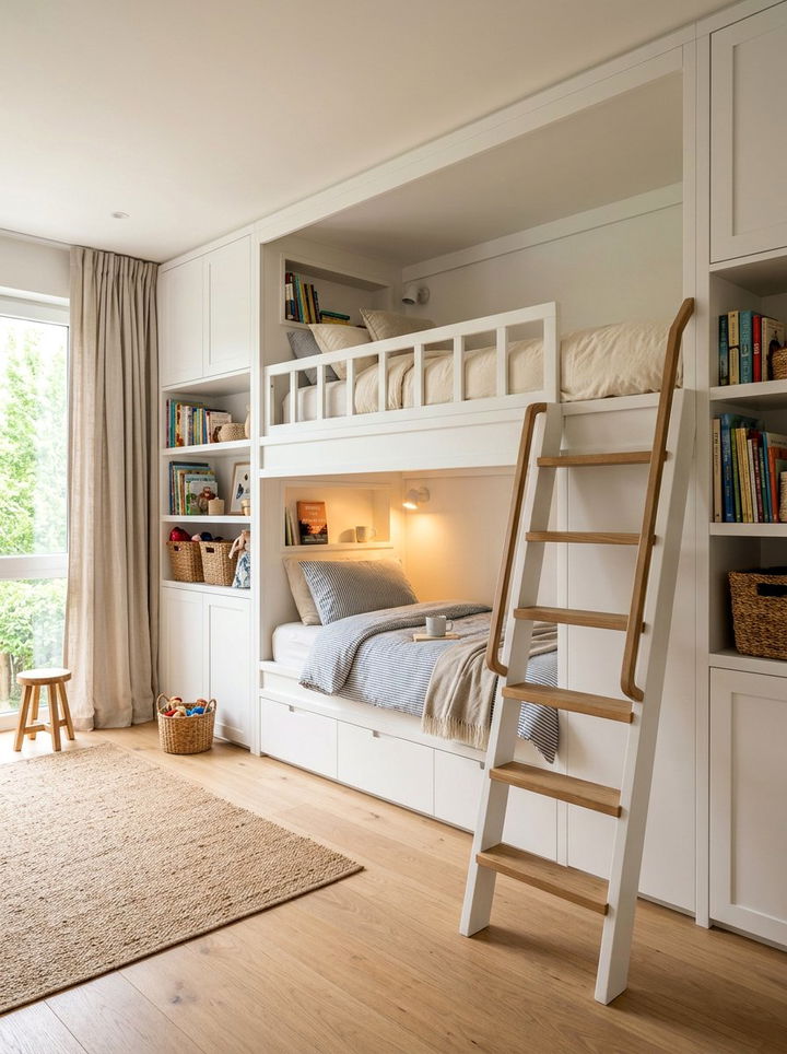 Built In Beds For Shared Room - 30 boy and girl shared bedroom ideas