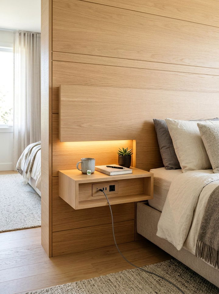Built In Bedside Shelf - 30 bedroom nightstand ideas