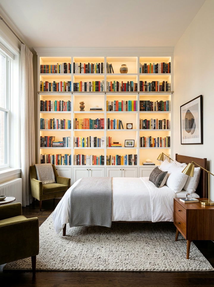 Built In Bookcase - 30 bedroom secret storage ideas