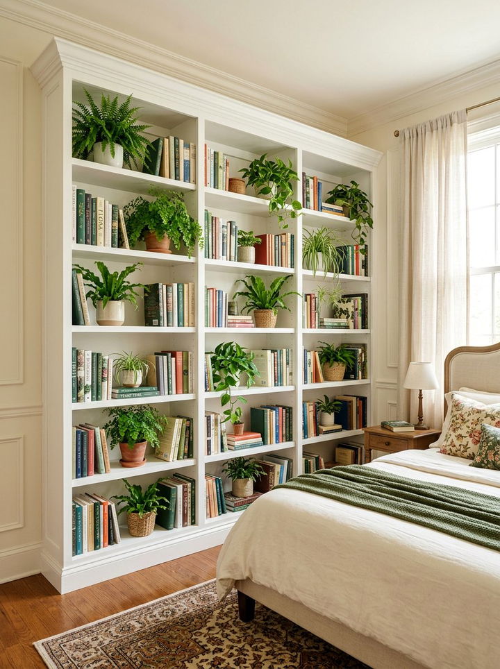 Built In Bookshelf For Plants - 30 bedroom plant shelves