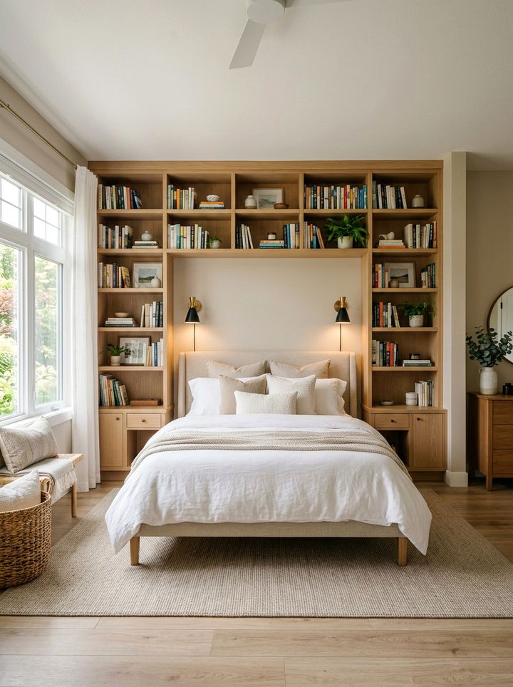 Built In Bookshelves Around Bed - 30 bedroom bookshelf ideas