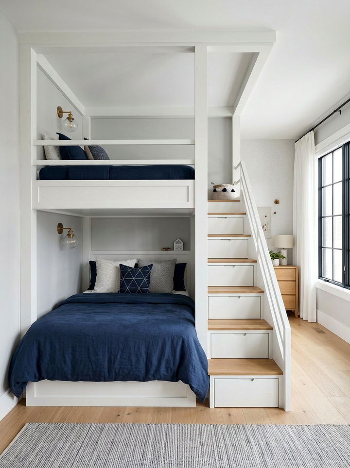 Built In Bunk Bed - 30 multi-kid bedroom ideas